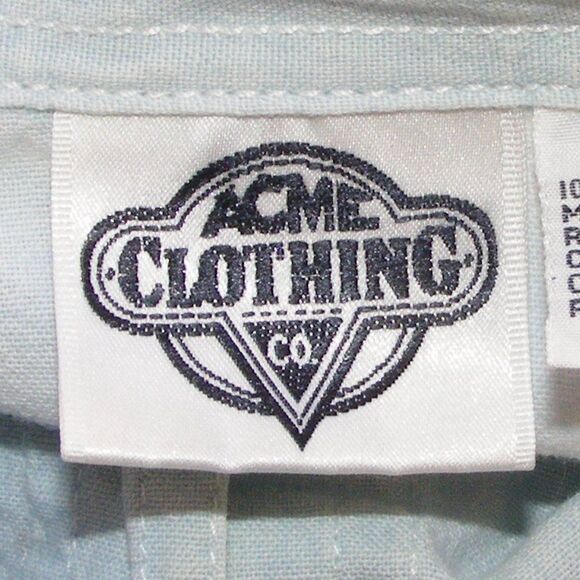 ACME Clothing Shirt L/XL, Chambray, Bugs, Daffy, Tweety, Sylvester, Sam, VINTAGE - Picture 11 of 14